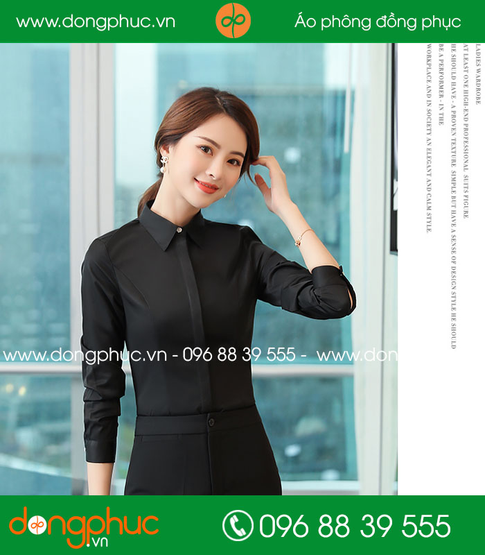 Đồng phục áo sơ mi màu đen